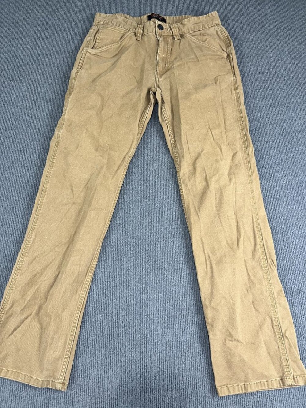 Ridgecut Toughwear Mens Beige Straight Leg Work Pants 34x34